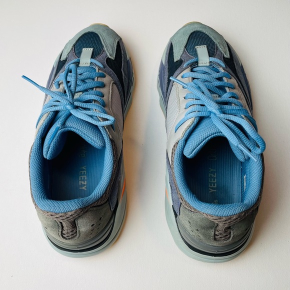 Adidas Men's Yeezy Boost 700 Carbon Blue Classic Athletic Shoes Size 9 - Picture 2 of 9